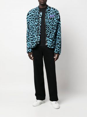 Fleece bomberjacke mit print mit leopardenmuster Just Don