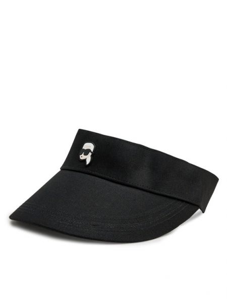 Șapcă din bumbac Karl Lagerfeld negru