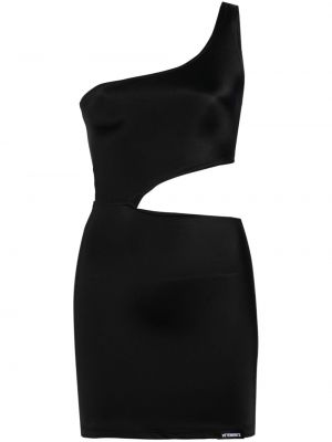 Džerzej koktejlkové šaty Vetements čierna