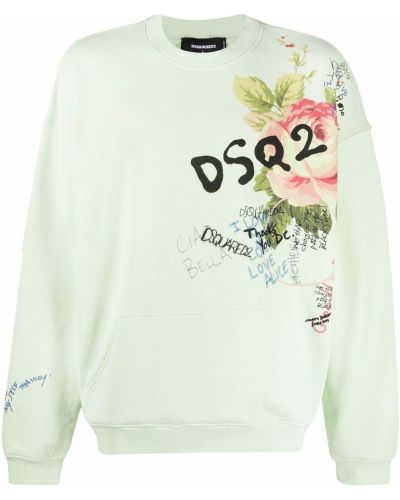 Trykt sweatshirt Dsquared2 grønn