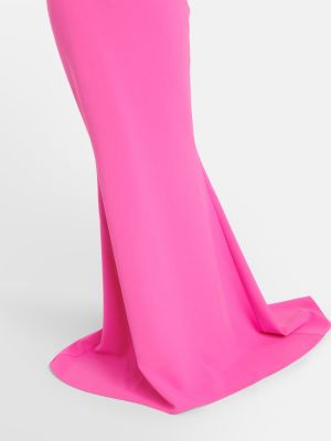 Falda larga de crepé Safiyaa rosa