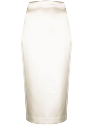 Saténová puzdrová sukňa P.a.r.o.s.h. biela