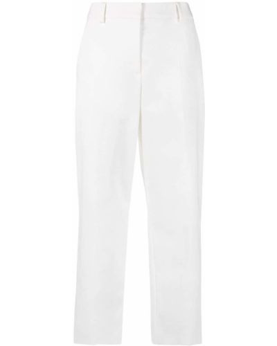 Pantalones de cintura alta bootcut Boutique Moschino blanco