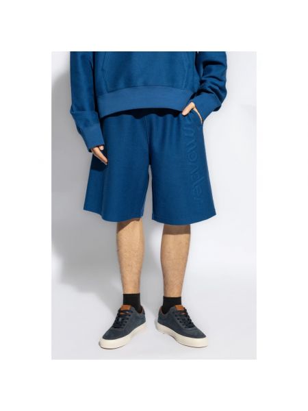 Pantalones cortos de algodón Moncler azul