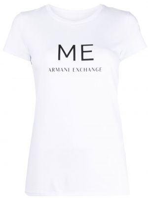 Trykt t-skjorte Armani Exchange hvit