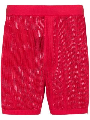 Mesh shorts Prada rød