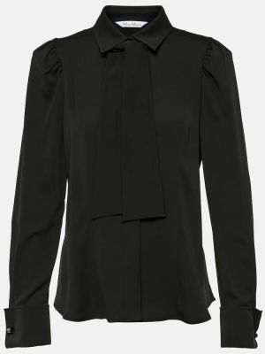 Копринена блуза Max Mara черно