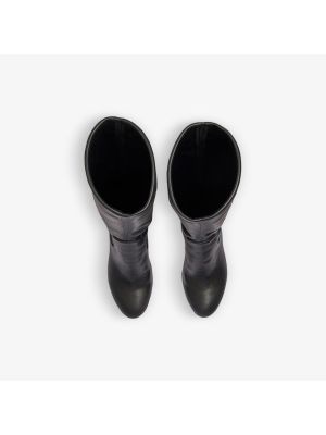 Кожаные ботинки на каблуке из искусственной кожи Lk Bennett черные