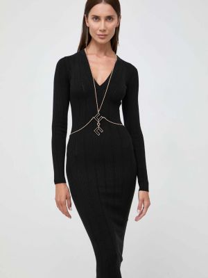 Копринена мини рокля Elisabetta Franchi черно