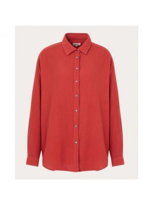 Camisa de algodón Hartford rojo