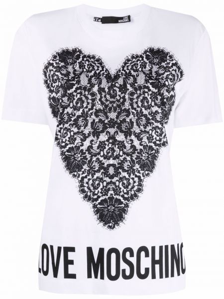 Póló nyomtatás Love Moschino fehér