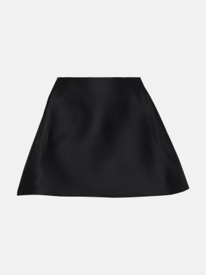 Mini falda de raso Khaite negro
