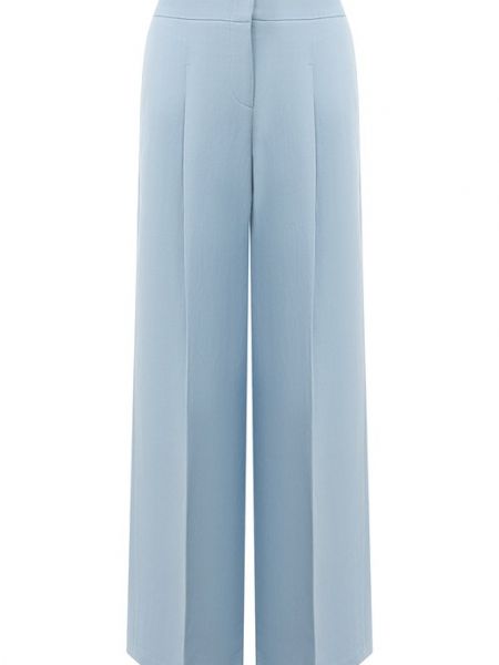 Льняные брюки из вискозы Windsor голубые