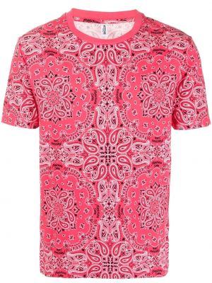 Тениска с принт с пейсли десен Moschino розово