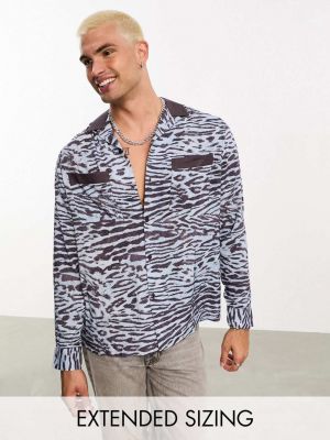 Леопардовая рубашка с принтом свободного кроя Asos