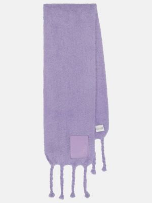 Мохеровый шарф Loewe фиолетовый