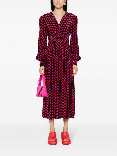 Puntíkaté šaty s potiskem Dvf Diane Von Furstenberg