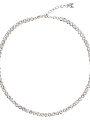 Křišťálový náhrdelník Amina Muaddi stříbrný