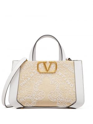 Nákupná taška Valentino Garavani - biely