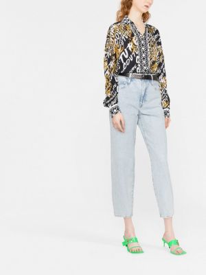 Raštuota džinsiniai marškiniai Versace Jeans Couture