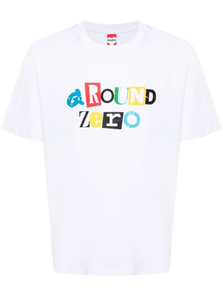 T-shirt Ground Zero hvid