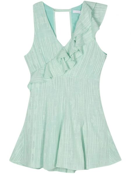 Medvilninis mini suknele Iro žalia