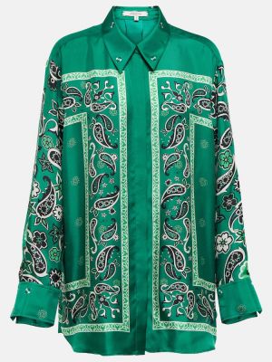 Hodvábna košeľa s paisley vzorom Dorothee Schumacher zelená