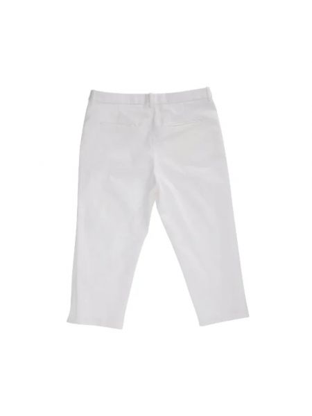Spodnie bawełniane Jil Sander Pre-owned białe