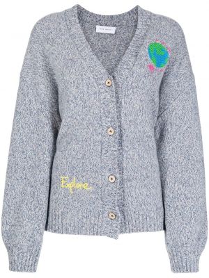 Merino ull strikkegenser Mira Mikati blå