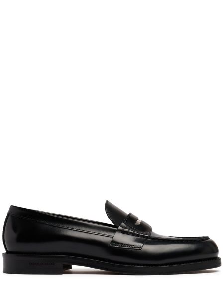 Skinn loafers Dsquared2 svart