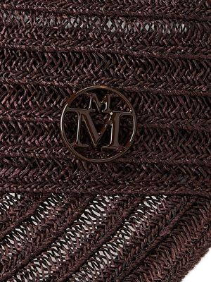 Kšiltovka s tygřím vzorem Maison Michel hnědá