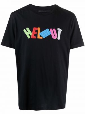 Camiseta con estampado Helmut Lang negro