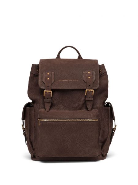 Leder rucksack mit kordelzug Brunello Cucinelli