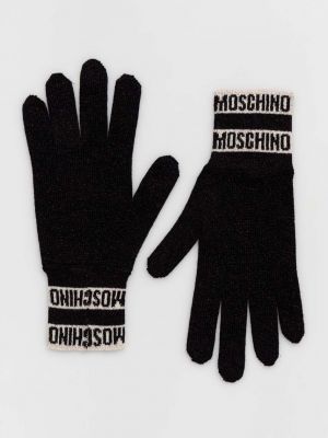 Rękawiczki Moschino beżowe