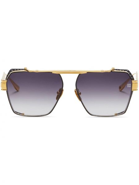 Oversize saulesbrilles Balmain Eyewear zelts