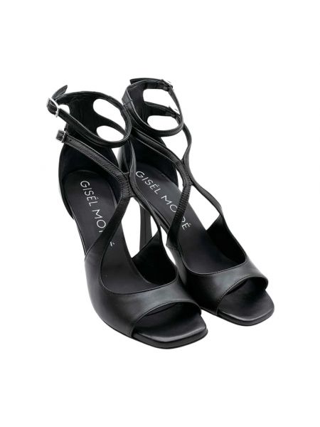 Sandały eleganckie Gisel Moire czarne