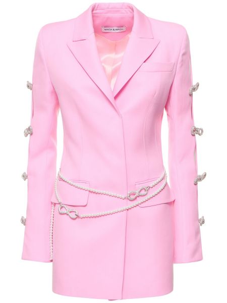 Mini vestido de lana Mach & Mach rosa