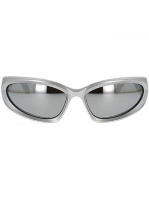 Srebrne okulary przeciwsłoneczne Balenciaga