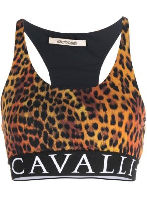 Sport leopard trykt bh Roberto Cavalli svart