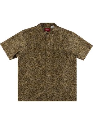 Леопардовая шелковая рубашка Supreme