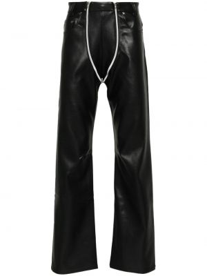 Rovné nohavice na zips Gmbh čierna