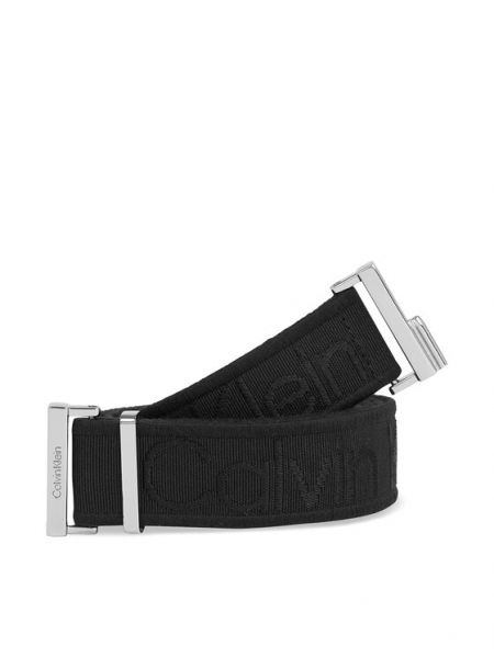 Černý žakárový pásek Calvin Klein