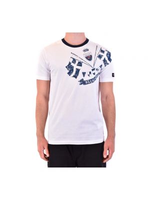 Koszulka z nadrukiem Paul & Shark biała