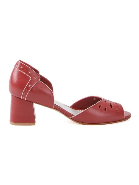 Chunky sandále na podpätku Sarah Chofakian červená