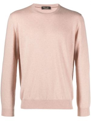 Кашмирен пуловер с кръгло деколте Loro Piana розово