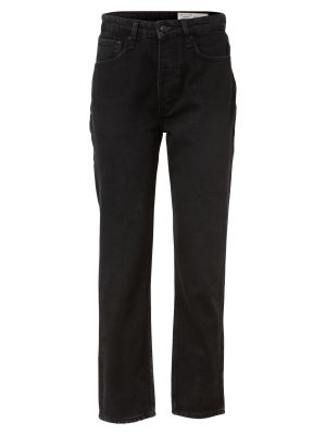 Bavlnené džínsy s vysokým pásom na zips Rag & Bone - čierna