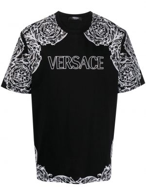 Tricou din bumbac cu imagine Versace
