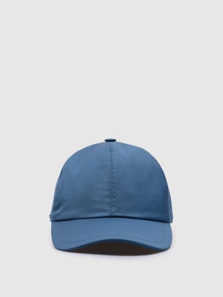 Синяя шерстяная кепка Enrico Mandelli