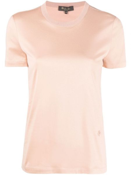 Brodert t-skjorte Loro Piana rosa