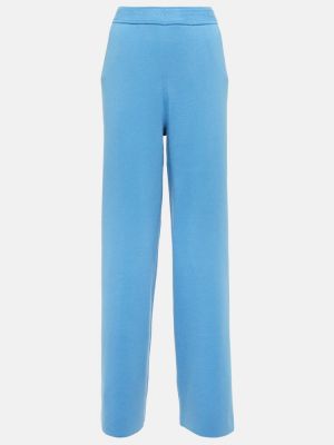 Шелковые широкие брюки Loro Piana, синие